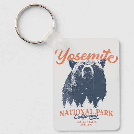 Yosemite Grizzly Beer, Californië Sleutelhanger (Voorkant)