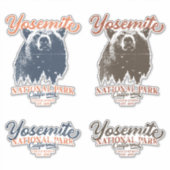Yosemite Grizzly Beer, Californië Sticker (Voorkant)