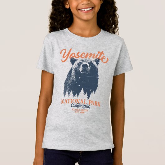Yosemite Grizzly Beer, Californië T-shirt (Voorkant)