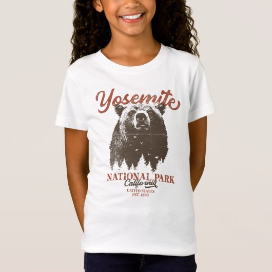 Yosemite Grizzly Beer, Californië T-shirt (Voorkant)