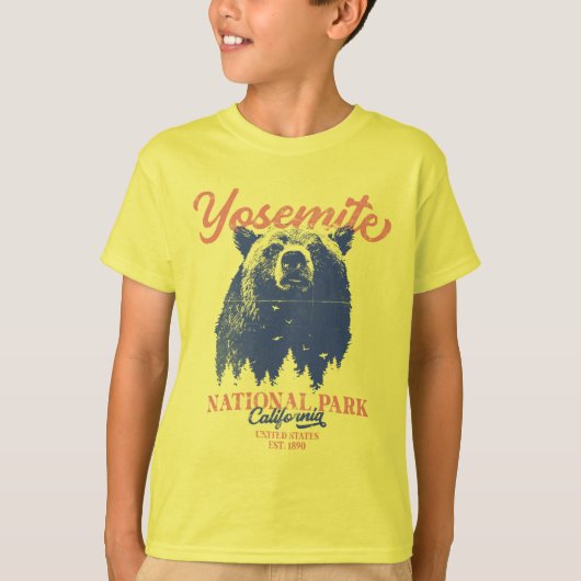 Yosemite Grizzly Beer, Californië T-shirt (Voorkant)