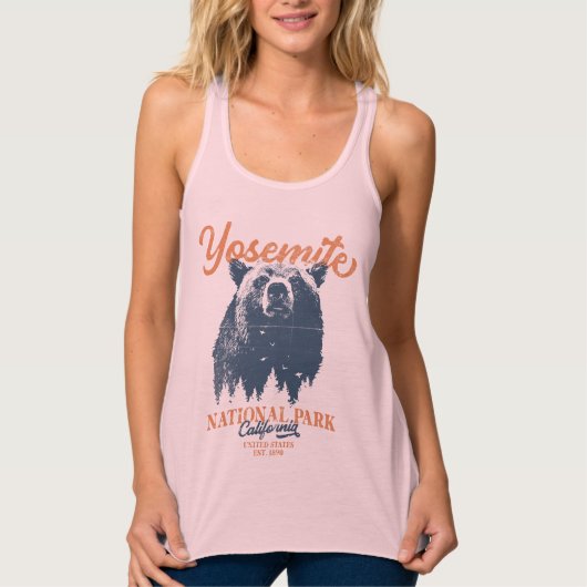 Yosemite Grizzly Beer, Californië Tanktop (Voorkant)