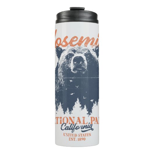 Yosemite Grizzly Beer, Californië Thermosbeker (Voorkant)