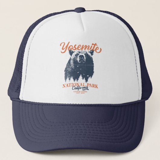 Yosemite Grizzly Beer, Californië Trucker Pet (Voorkant)