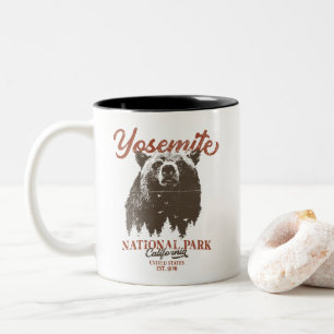 Yosemite Grizzly Beer, Californië Tweekleurige Koffiemok
