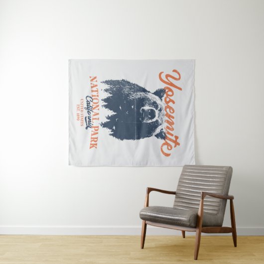 Yosemite Grizzly Beer, Californië Wandkleed (In Situ (horizontaal))