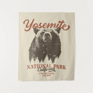 Yosemite Grizzly Beer, Californië Wandkleed