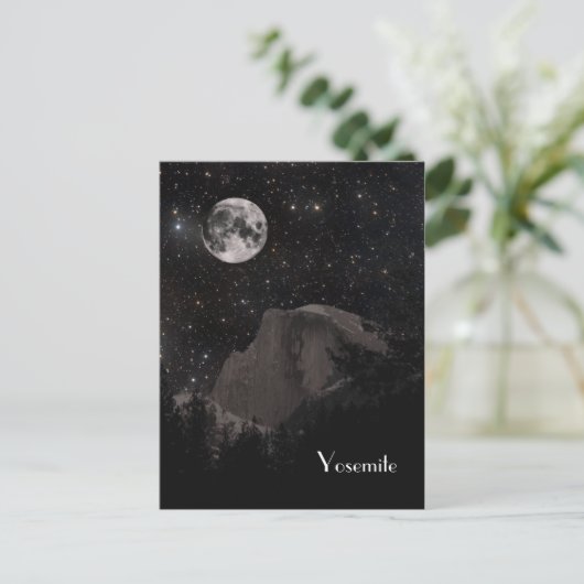 Yosemite Half Dome bij nacht Briefkaart (Staand voorkant)