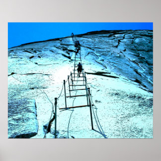 Yosemite Half Dome Cables Poster