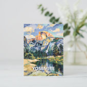 Yosemite Half Dome Kleurrijke Van Gogh Aangepaste Briefkaart (Staand voorkant)