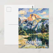 Yosemite Half Dome Kleurrijke Van Gogh Aangepaste Briefkaart (Voorkant / Achterkant)