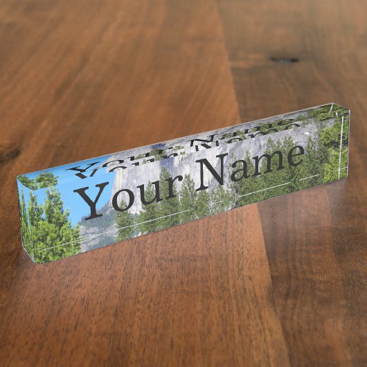 Yosemite Half Dome Naambordje (Zijkant)