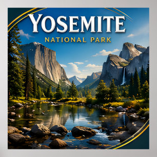 Yosemite Half Dome Nationaal Park Poster
