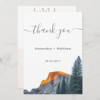 Yosemite Half Dome Sunset Wedding Dank u kaarten