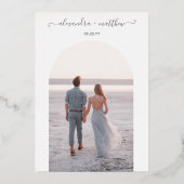 Yosemite Half Dome Sunset Wedding Folie Invitation Folie Uitnodiging (Achterkant)