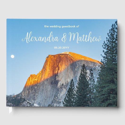 Yosemite Half Dome Sunset Wedding Gastboek Gastenboek (Voorkant)