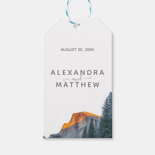 Yosemite Half Dome Sunset Wedding Gift Labels Cadeaulabel (Voorkant)