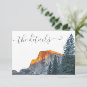 Yosemite Half Dome Sunset Wedding Informatiekaartje (Staand voorkant)