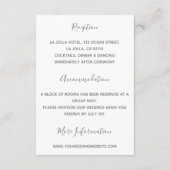 Yosemite Half Dome Sunset Wedding Informatiekaartje (Achterkant)