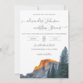 Yosemite Half Dome Sunset Wedding Kaart (Voorkant)