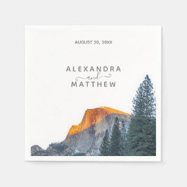 Yosemite Half Dome Sunset Wedding Napkins Servet