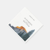 Yosemite Half Dome Sunset Wedding Napkins Servet (Hoek)