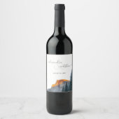Yosemite Half Dome Sunset Wine Label Wijn Etiket (Voorkant)