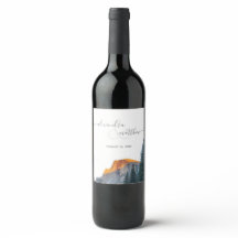 Yosemite Half Dome Sunset Wine Label