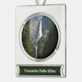Yosemite Herfst II uit het Yosemite National Park Verzilverd Banner Ornament (Links)