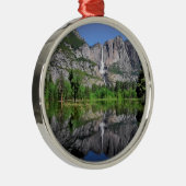Yosemite Herfst Reflection Metalen Ornament (Rechts)
