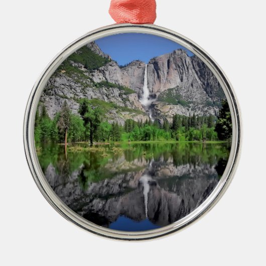 Yosemite Herfst Reflection Metalen Ornament (Voorkant)