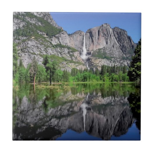 Yosemite Herfst Reflection Tegeltje (Voorkant)