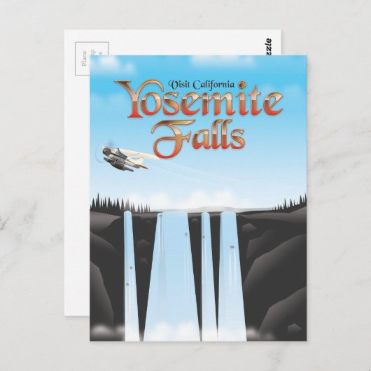 Yosemite Herfsten California reisposter Briefkaart (Voorkant / Achterkant)