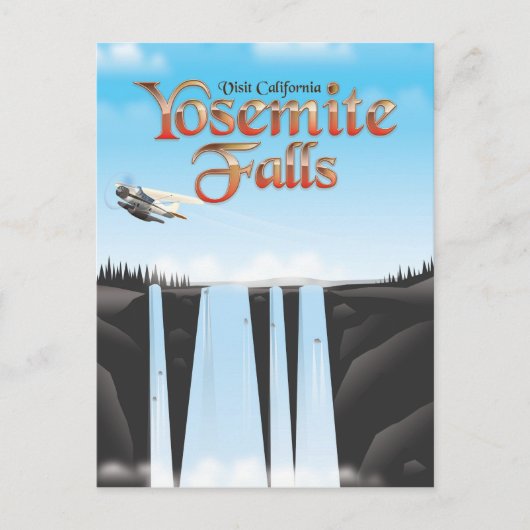 Yosemite Herfsten California reisposter Briefkaart (Voorkant)