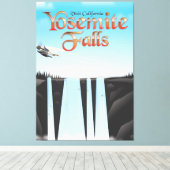 Yosemite Herfsten California reisposter Canvas Afdruk (Insitu (Houten vloer))