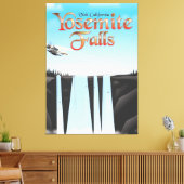 Yosemite Herfsten California reisposter Canvas Afdruk (Insitu (Woonkamer))