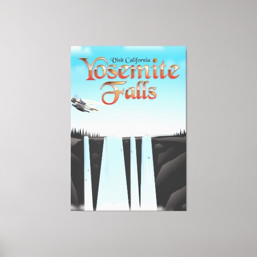 Yosemite Herfsten California reisposter Canvas Afdruk (Voorkant)