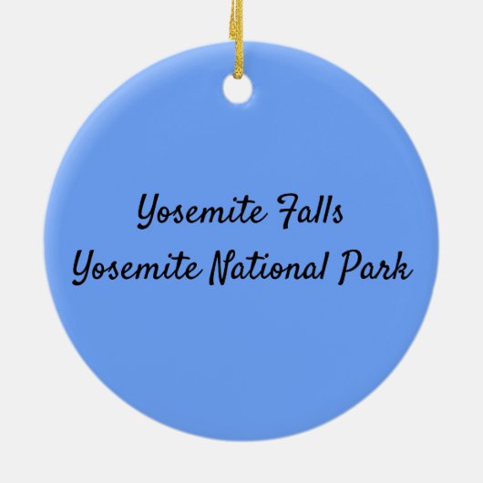 Yosemite Herfsten en Bossen Keramisch Ornament (Achterkant)