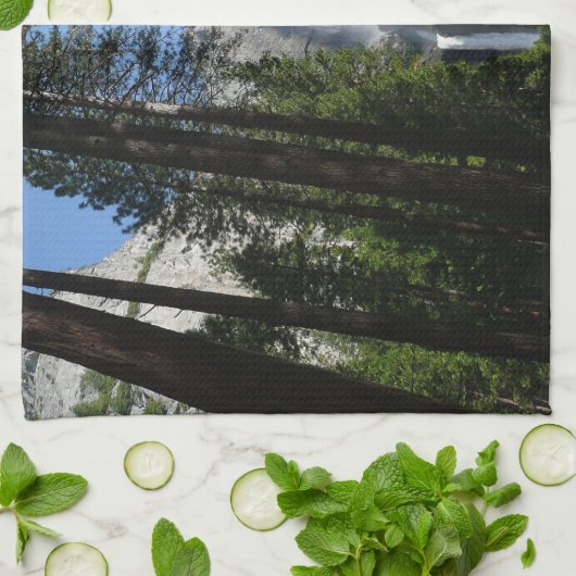 Yosemite Herfsten en Bossen Theedoek (Gevouwen)