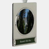 Yosemite Herfsten en Bossen Verzilverd Banner Ornament (Rechts)