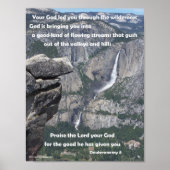 Yosemite Herfsten, Glacier Point, Deuteronomie 8 Poster (Voorkant)
