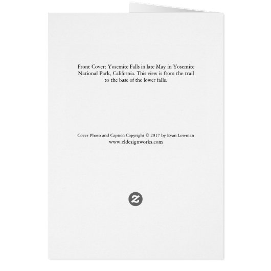 Yosemite-Herfsten in mei (aangepast bericht) (Achterkant)