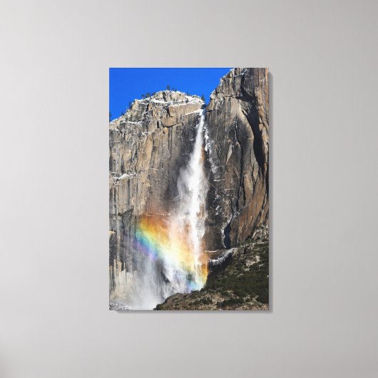 Yosemite-Herfsten met regenboog Canvas Afdruk (Voorkant)