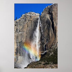 Yosemite-Herfsten met regenboog Poster