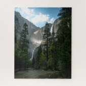 Yosemite Herfsten Mountain Waterfall Landscape Fot Legpuzzel (Verticaal)
