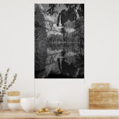 Yosemite Herfsten Reflectie zwart-wit Poster (Keuken)