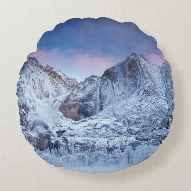 Yosemite Herfsten Sunrise Rond Kussen (Voorkant)