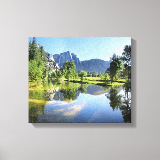 Yosemite-Herfsten uit de Merced-rivier - Yosemite- Canvas Afdruk (Voorkant)