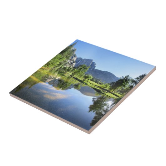 Yosemite-Herfsten uit de Merced-rivier - Yosemite- Tegeltje (Zijkant)