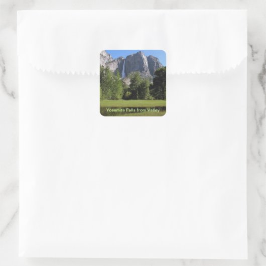 Yosemite-Herfsten uit Valley in Californië Vierkante Sticker (Tas)